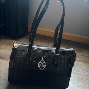 Juicy Couture Glossy Black Satchel